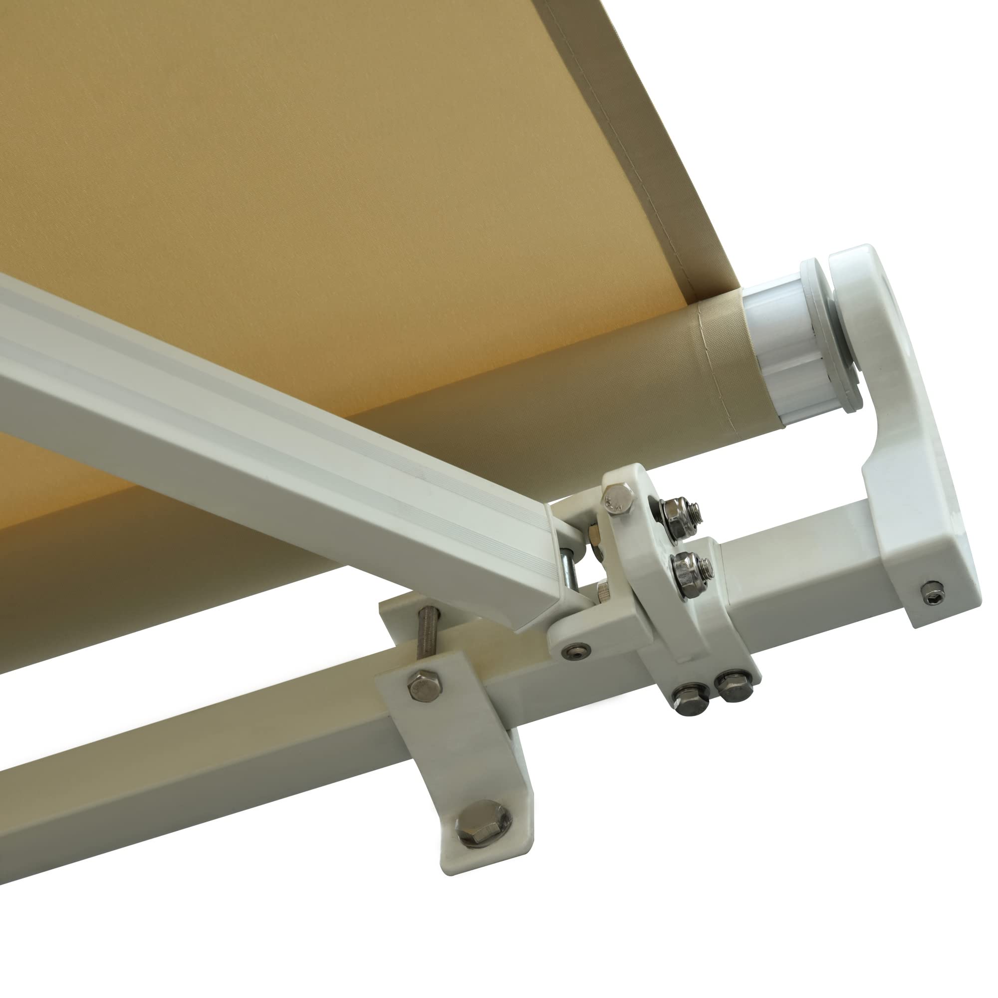 Outsunny Tenda da Sole per Esterno 3x2.5m Regolazione con Manovella, in Alluminio e Poliestere, Beige