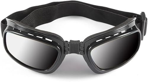 Gafas de motocicleta acolchadas de espuma resistente al viento Escudo ajustable Sun Dark Tinted