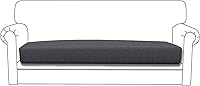 Easy-Going Stretch Sofa Cushion Cover Dark Gray - Fits 60-70" Seats, Elastic Bottom Protector Slipcover