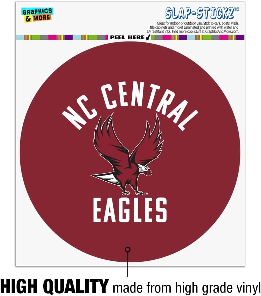 North Carolina Central Eagles Logo Automotive Car Window Locker Circle Bumper Sticker - Image 3