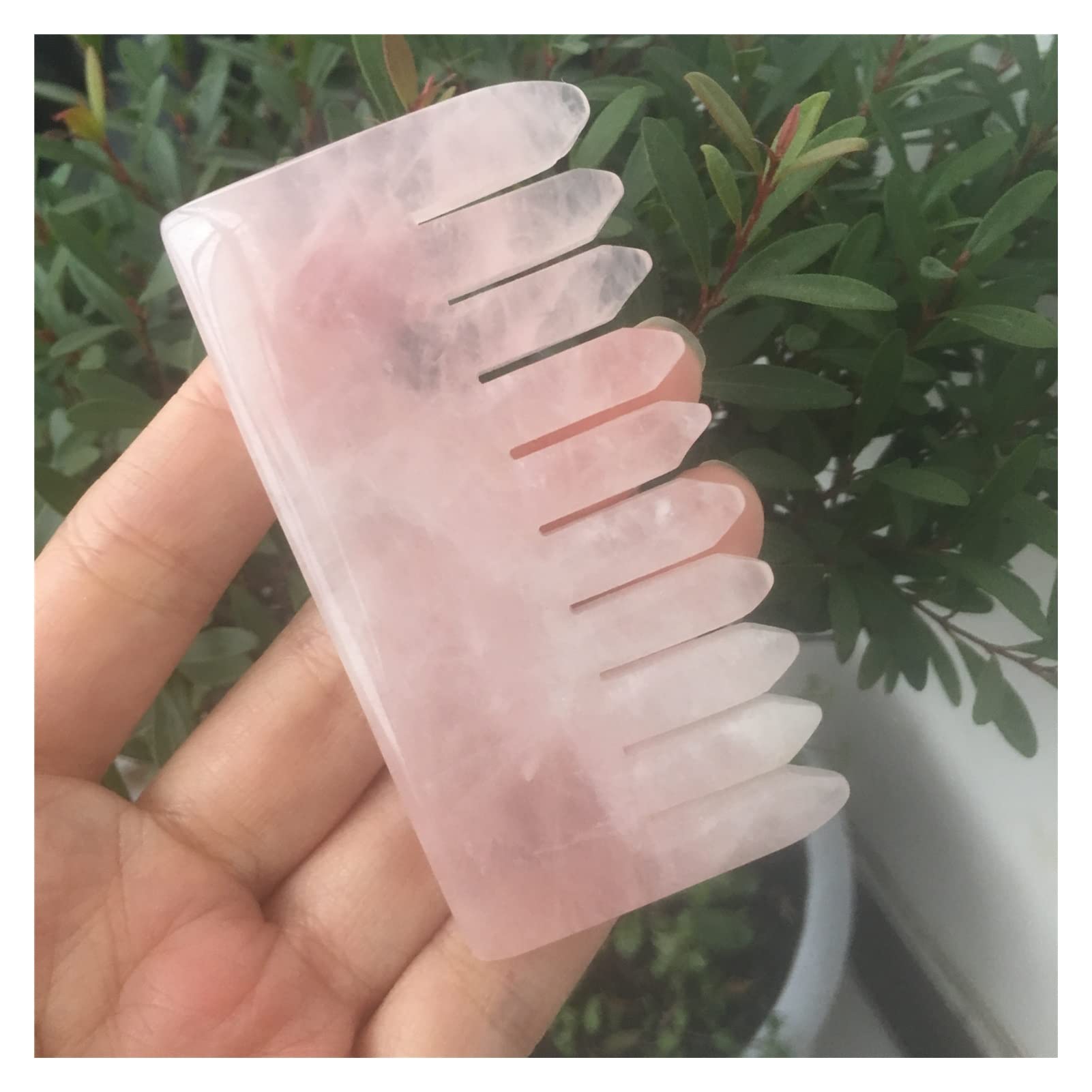 Natural Rose Quartz Crystal Pein Cabello Campo Combs Jade Stones Regalos (Color : Aventurine)