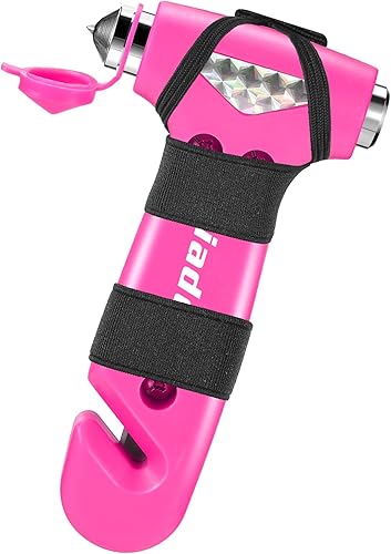 Miniatura 9 de Yiader Martillo de Seguridad para Automóvil, Paquete de 2 Herramientas de Escape Automotriz con Rompedor de Ventanas de Automóvil y Cortador de