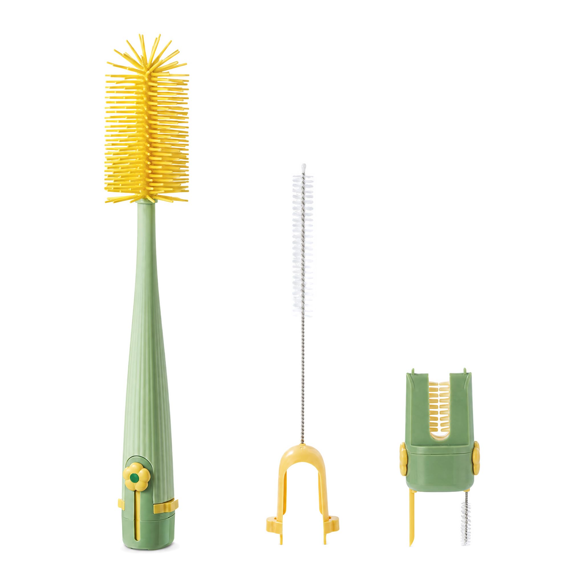 Waoferfio 5-in-1 Bottle Brushes for Cleaning Bottle Brush Bottle Washer, Cleaning Brushes for Water Bottles, Mugs, Thermos, Straws and Narrow Crevices, Essential Kitchen Cleaning Tools