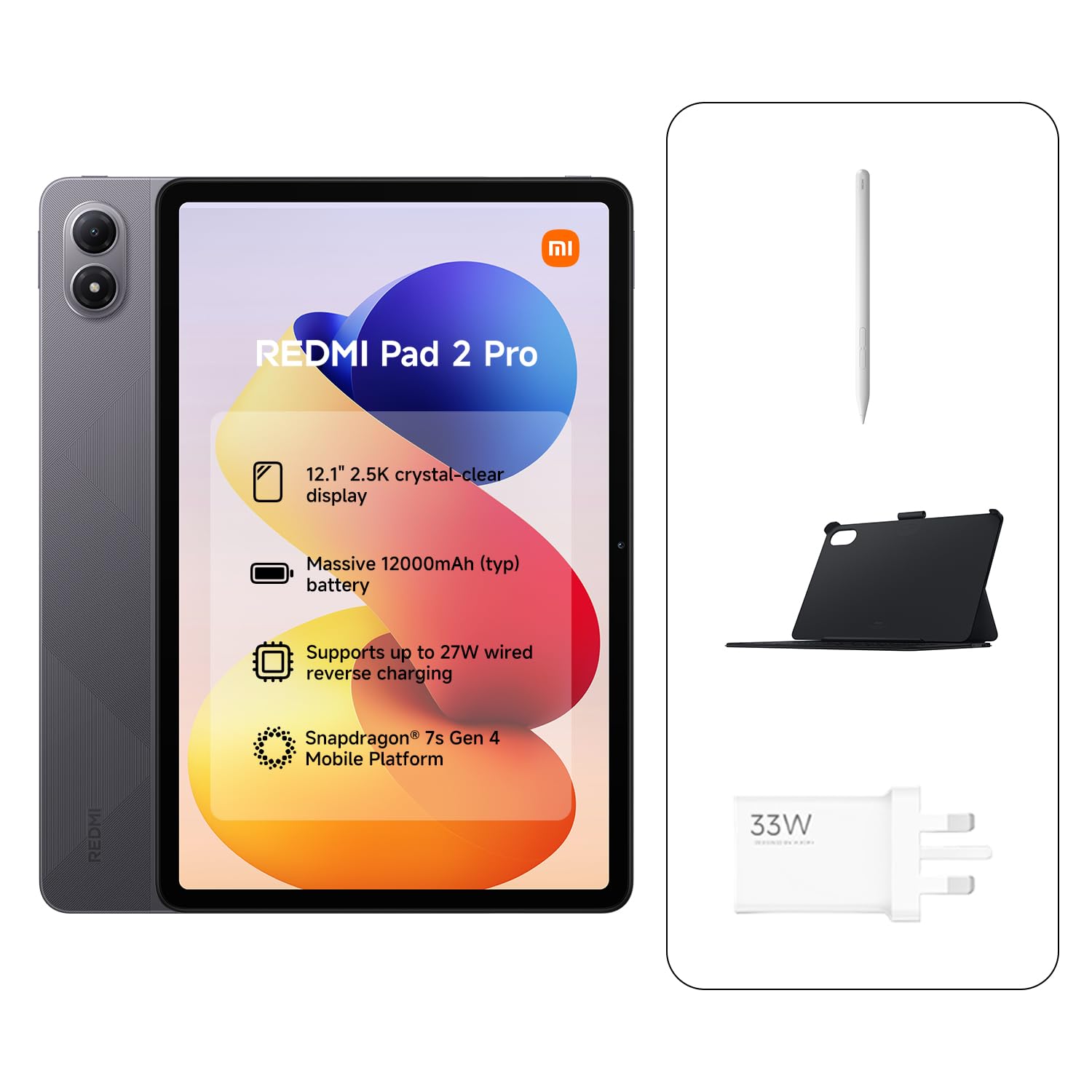 Redmi Pad 2 Pro with pen Graphite Gray 8G RAM 256G ROM | 12.1