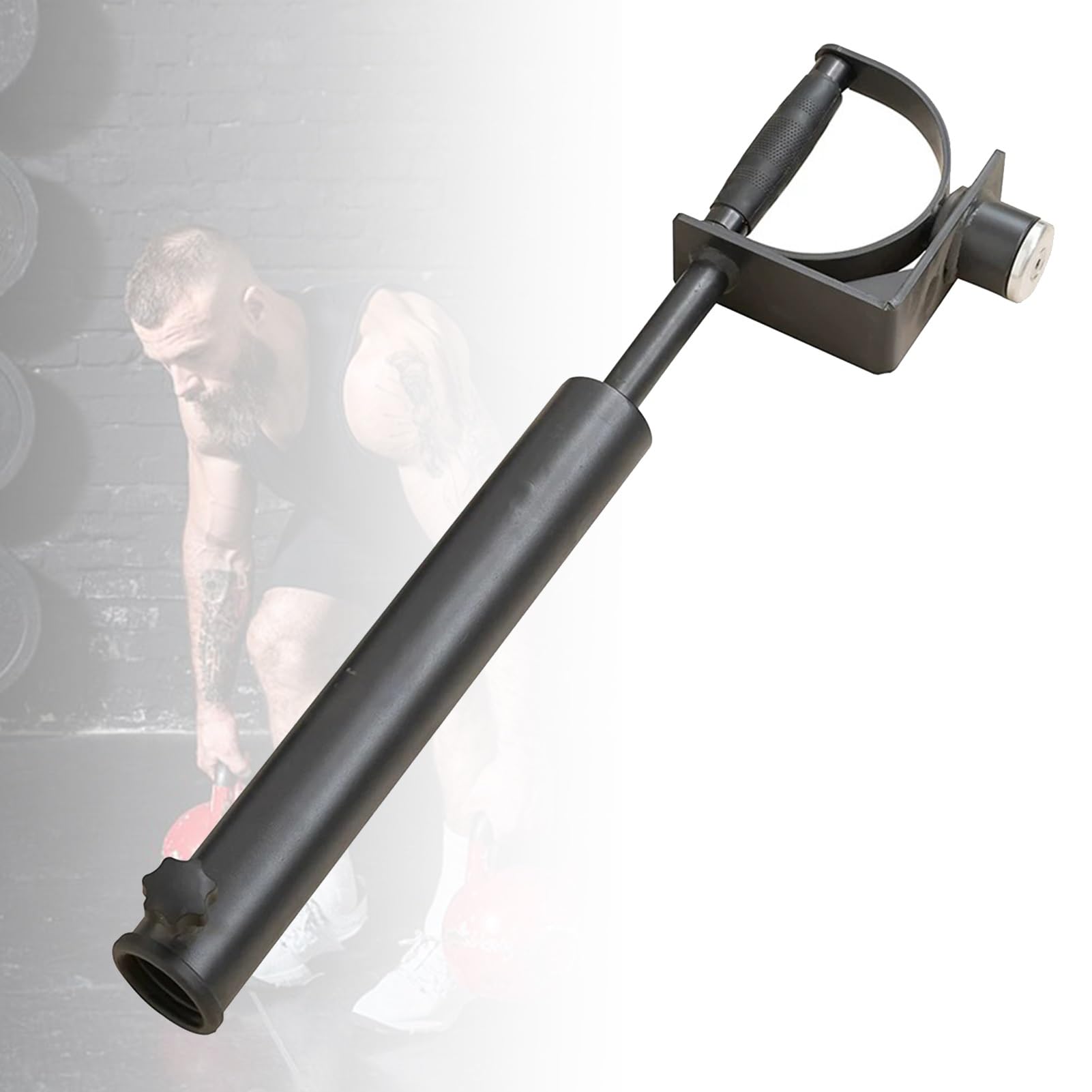 DYK&NX Single Press Landmine Attachment, Straight Grip Landmine T-Bar Row Handle, Attachment for Deadlift Squat, Single Arm Row, Press Workout