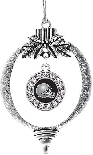 Miniatura 146 de Inspired Silver - My Vintage Initials - Adorno con dije de letra V - Adornos navideños de círculo plateado con joyas de circonita cúbica