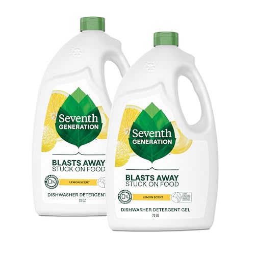 Comparison: Best Detergent For Samsung Dishwasher 8 Seventh Generation Dishwasher Detergent Gel Lemon Scent 2 pack for sparkling dishes dishwasher soap 70 oz