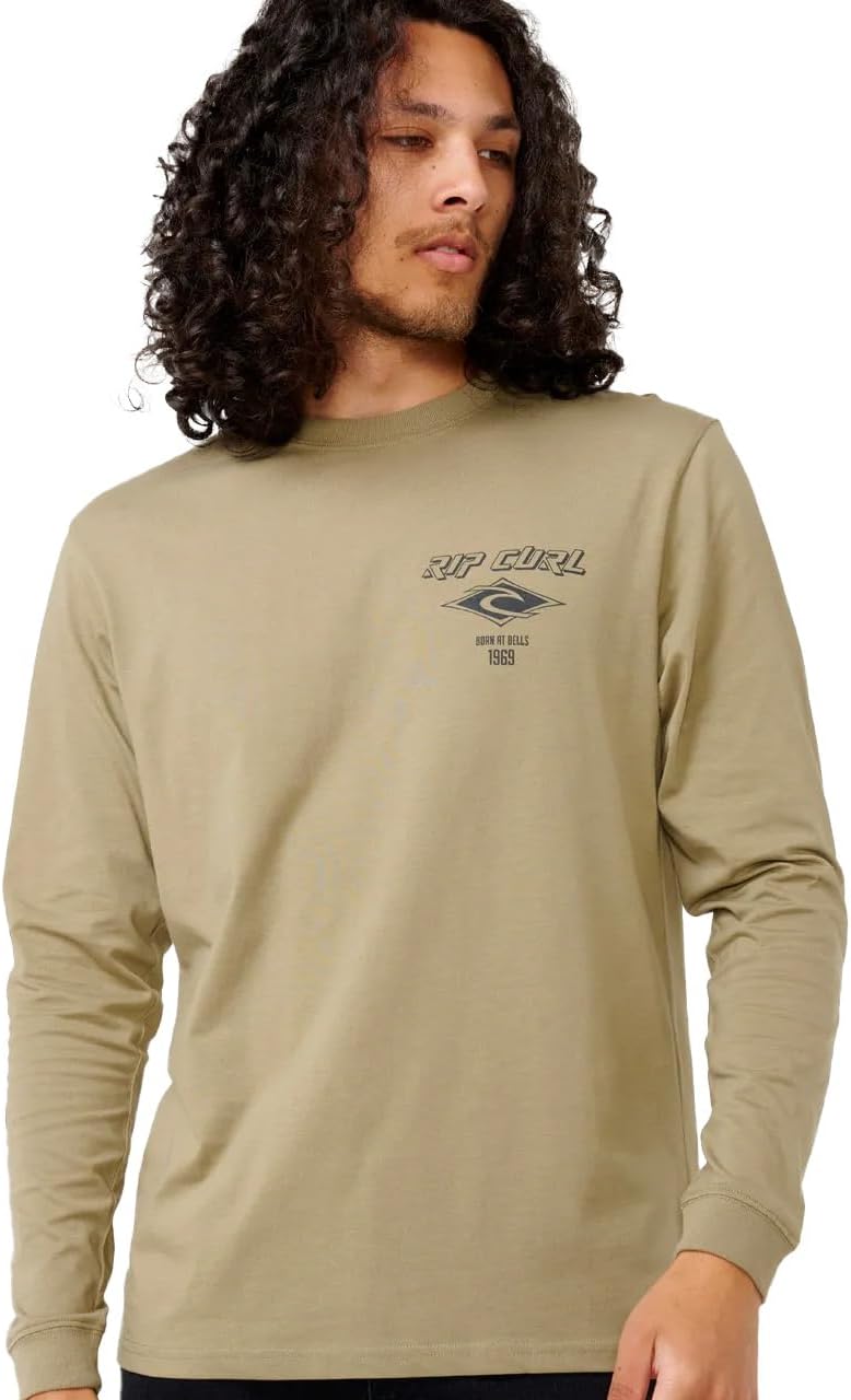 Rip Curl Fade Out Icon LS T-Shirt - Washed Moss
