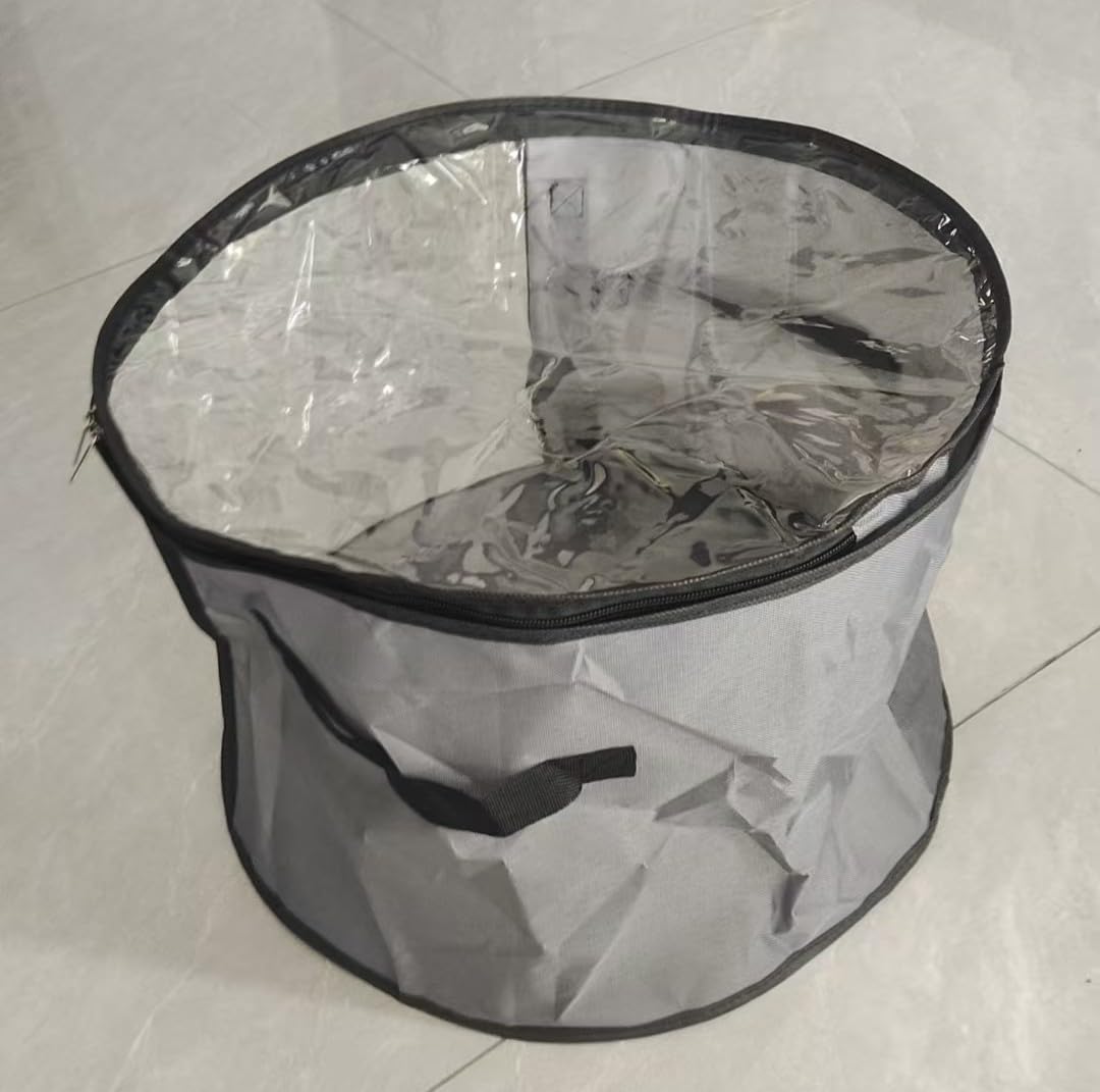 Women's Oversized Transparent Hat Storage Bag For 7 Hats, Moisture Resistant Oxford Cloth With Handle, Suitable For Traveling Cowboy Hat, Sun Hat, Hat Storage, Suitable For Wardrobe