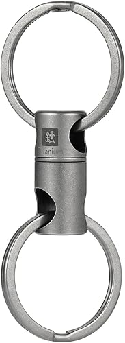 BANG TI - Llavero de liberación rápida desmontable giratorio llavero de titanio