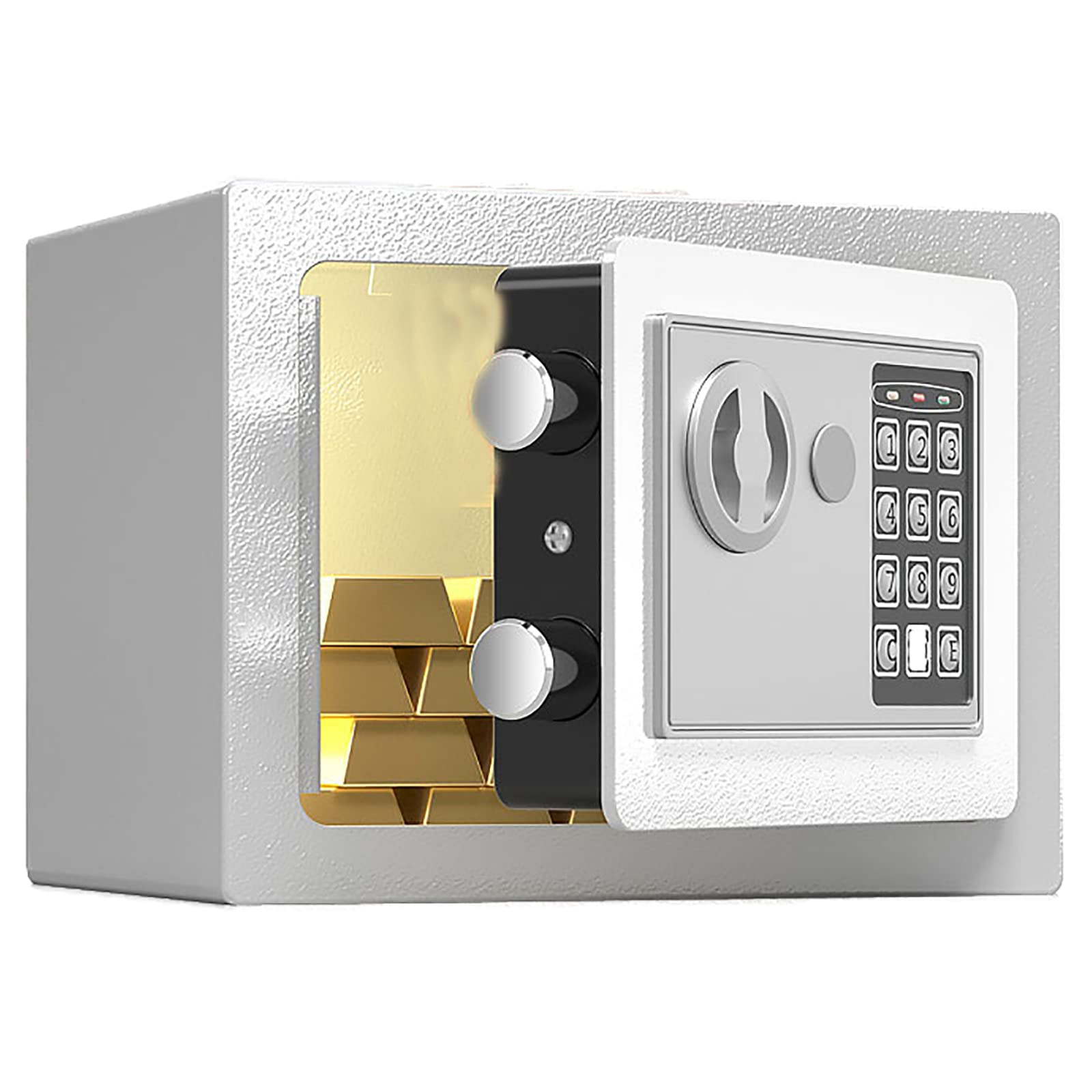 Piccola Cassaforte Elettronica di Sicurezza, Piccola Cassaforte per Soldi, Mini Cassaforte Ignifuga da 0,23 Piedi Cubi con Serratura a Combinazione E Chiave, per Deposito di Contanti