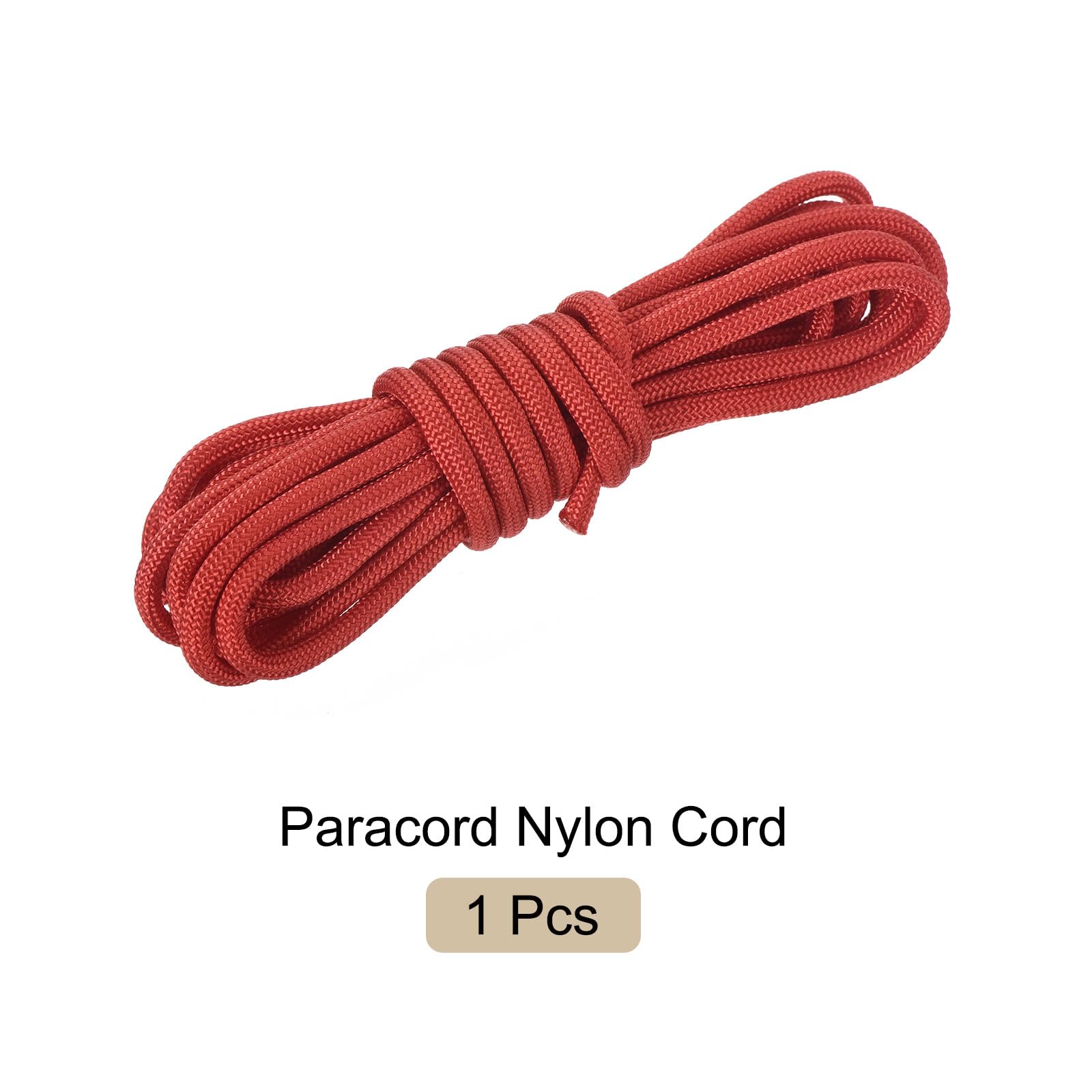 550 Cuerda Cuerda de Paracaídas 3 m, 4mm Cuerda Delgada De Nylon Cuerda de Paracaídas con Núcleo De 7 Hebras [para Tienda De Campaña Equipo De Camping Al Aire Libre] - Rojo