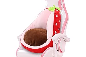 Cute Strawberry Gaming Chair Cushion Non-Slip with Backrest