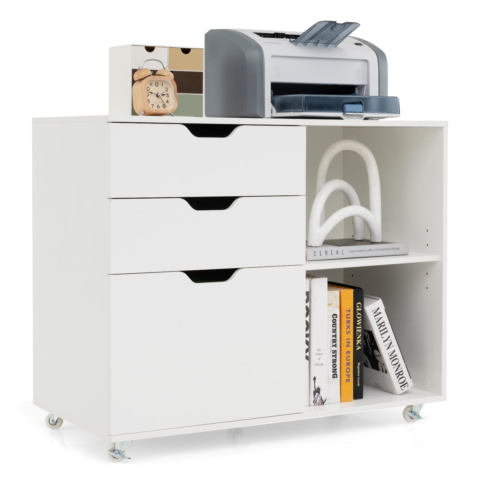 Mobiler Aktenschrank GOPLUS Rollcontainer Mit 3 Sch Produktbild-Vorschau 11