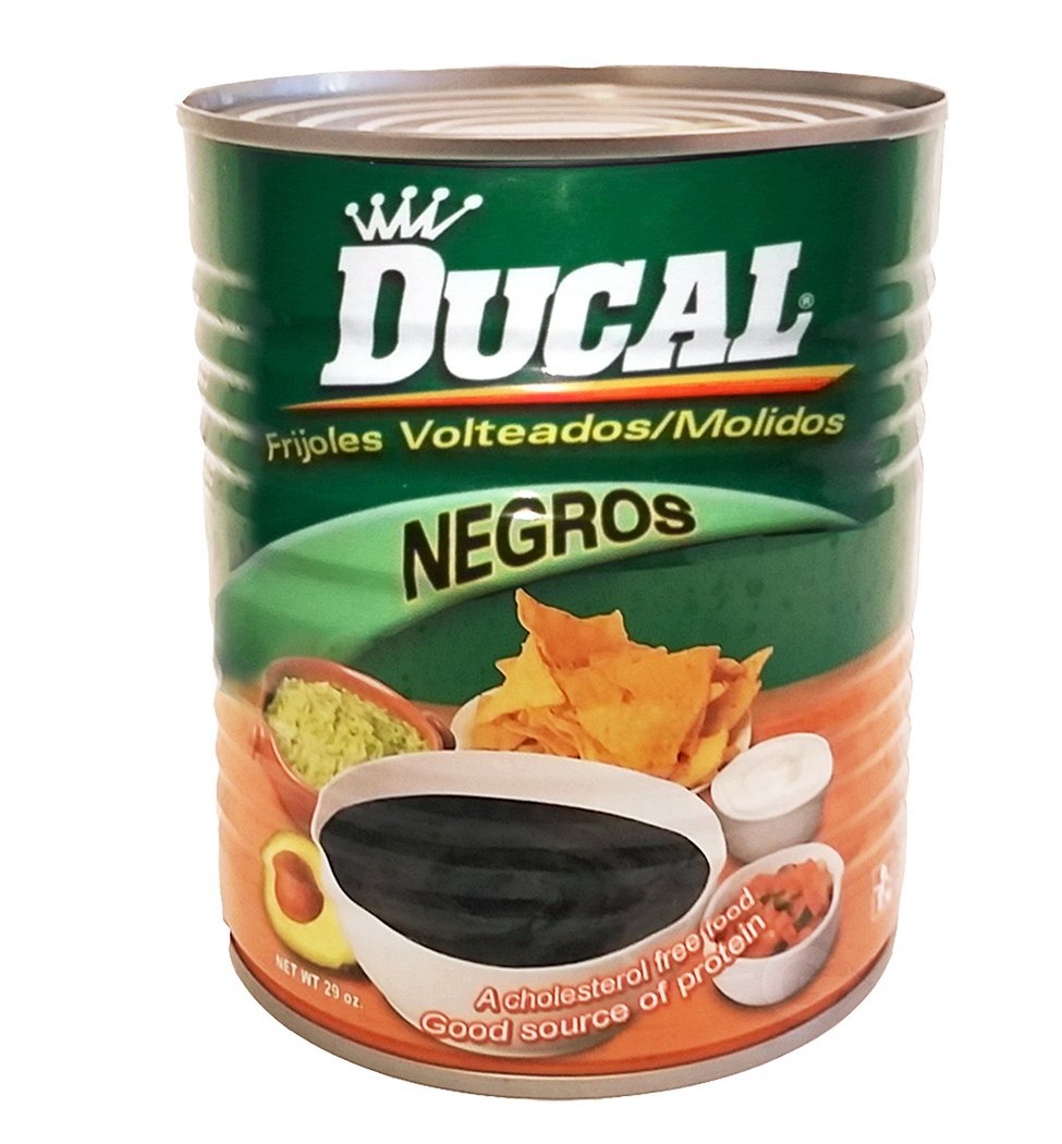 Goya Ducal Instant Refried Black Beans, NonGMO And Gluten, Cholesterol