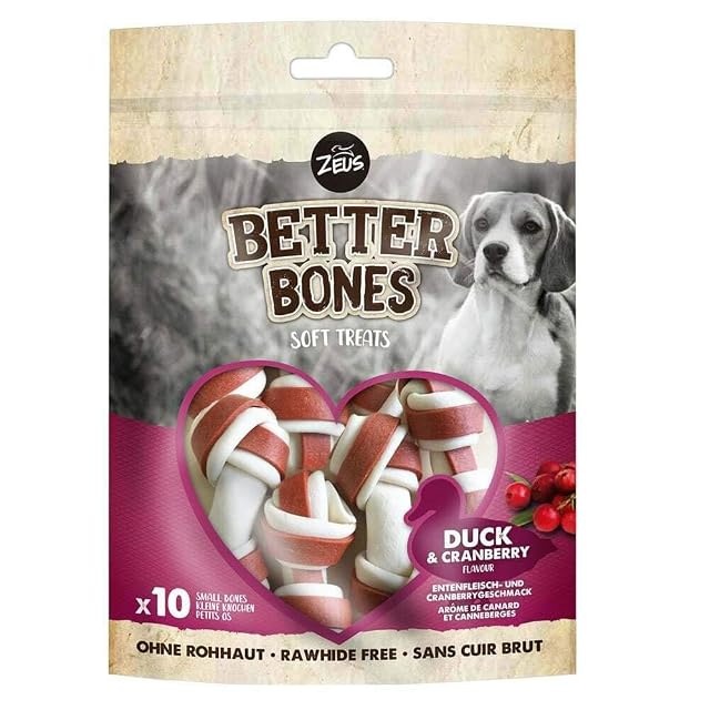 Golosina Masticable para Perros Zeus Better Bones, Pato, Hueso, 7,5 cm/10 pcs