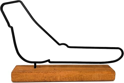 Miniatura 3 de Modelo de pista F1, estatua de pista de Fórmula 1, idea de regalo para fanático de la Fórmula 1, hilo de pista F1 en base de madera de 7.9 in,