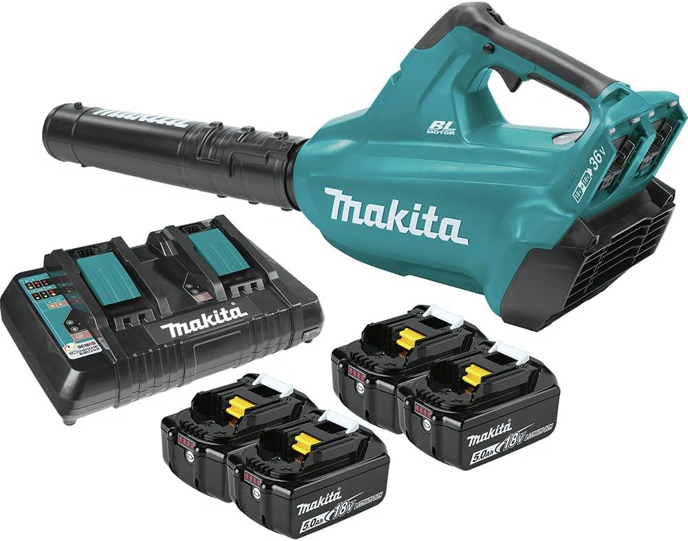Makita XBU02PT1 36V (18V X2) LXT® Brushless Blower Kit with 4 Batteries (5.0Ah)