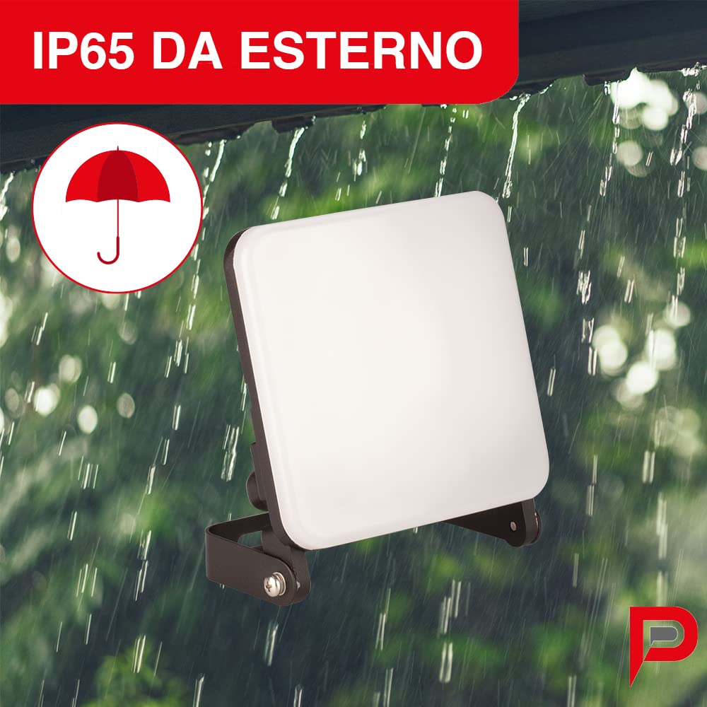 Poly Pool PP3143 - Proiettore Wi-Fi da Esterno LED 24W - Faro Luce Variabile RGB+CW Dimmerabile - Con Dissipatore di Calore e Staffa in Alluminio - SMART