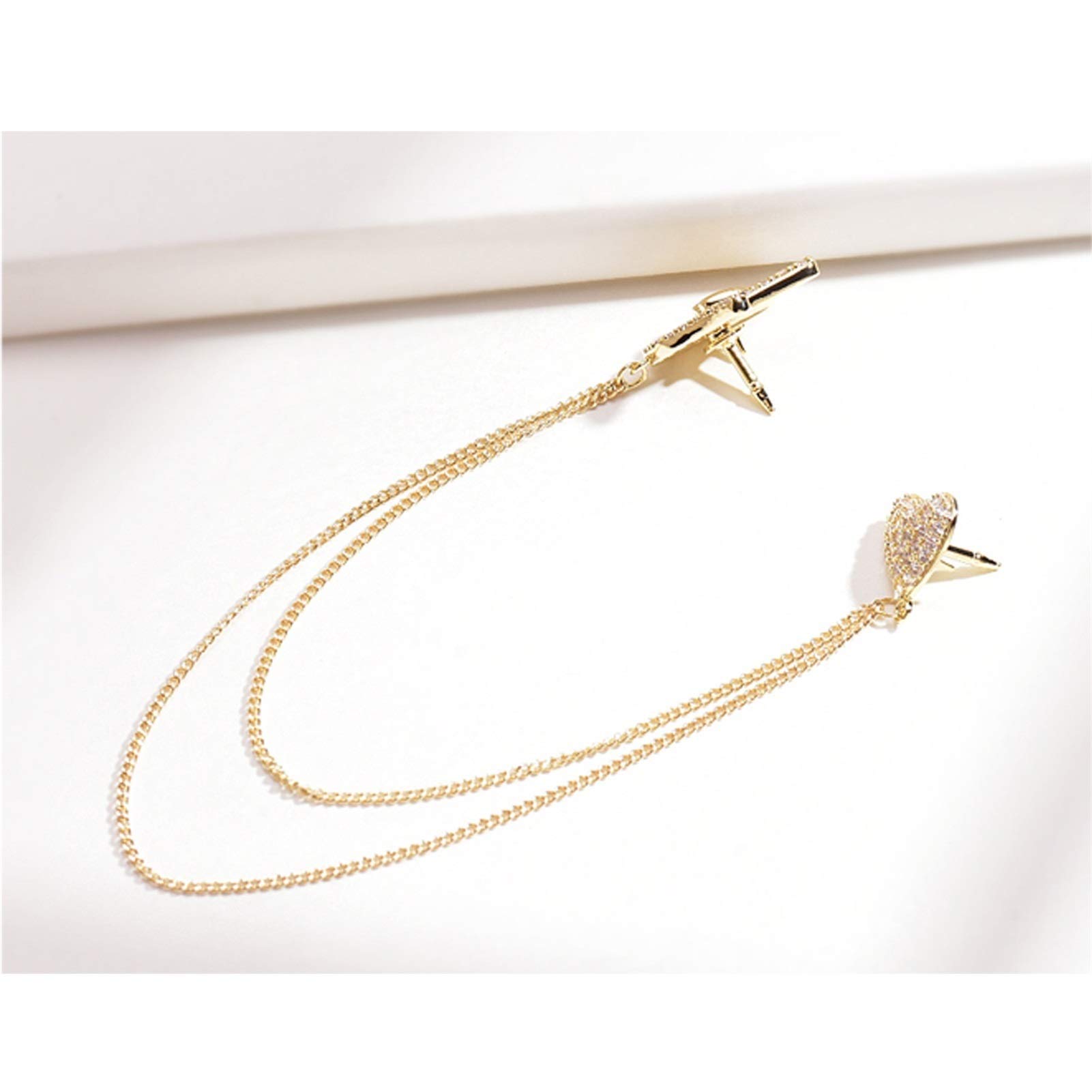 Broches, Cadena de aleación Broche, Moda for Ladies Coat Brooch Pin Accessories Simple Cardigan Accesorios gama alta Alfileres(A)