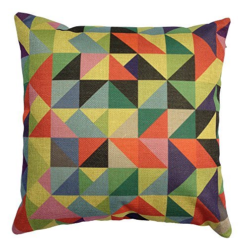 Monond TOMENGBEIAABBCC Aeiniwer Buankoxy Cotton Linen Square Throw Pillow Case Decorative Cushion Cover Pillowcase 18 "X18 Color Plaid