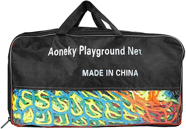 Aoneky Polyester 6.5' x 9.8' / 14.5' x 9.8' Playground Net - Kids Safety Net for Climbing Monkey Bar (9.8' x 9.8')