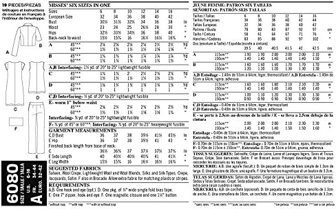 New Look Sewing Pattern 6080 Misses' Sportswear, Size-A by Sim