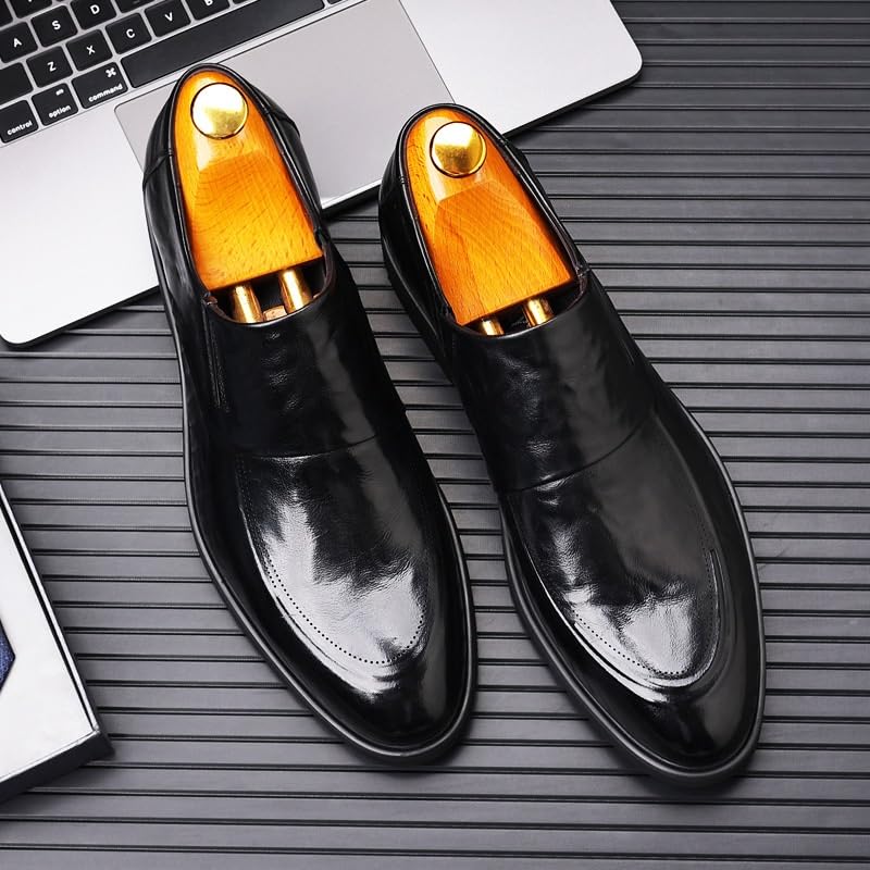 Men's PU Leather Fashion Dress Shoes Sneakers Business Casual Derby Shoe Breathable Comfortable Business Lace Up Oxford Shoes3