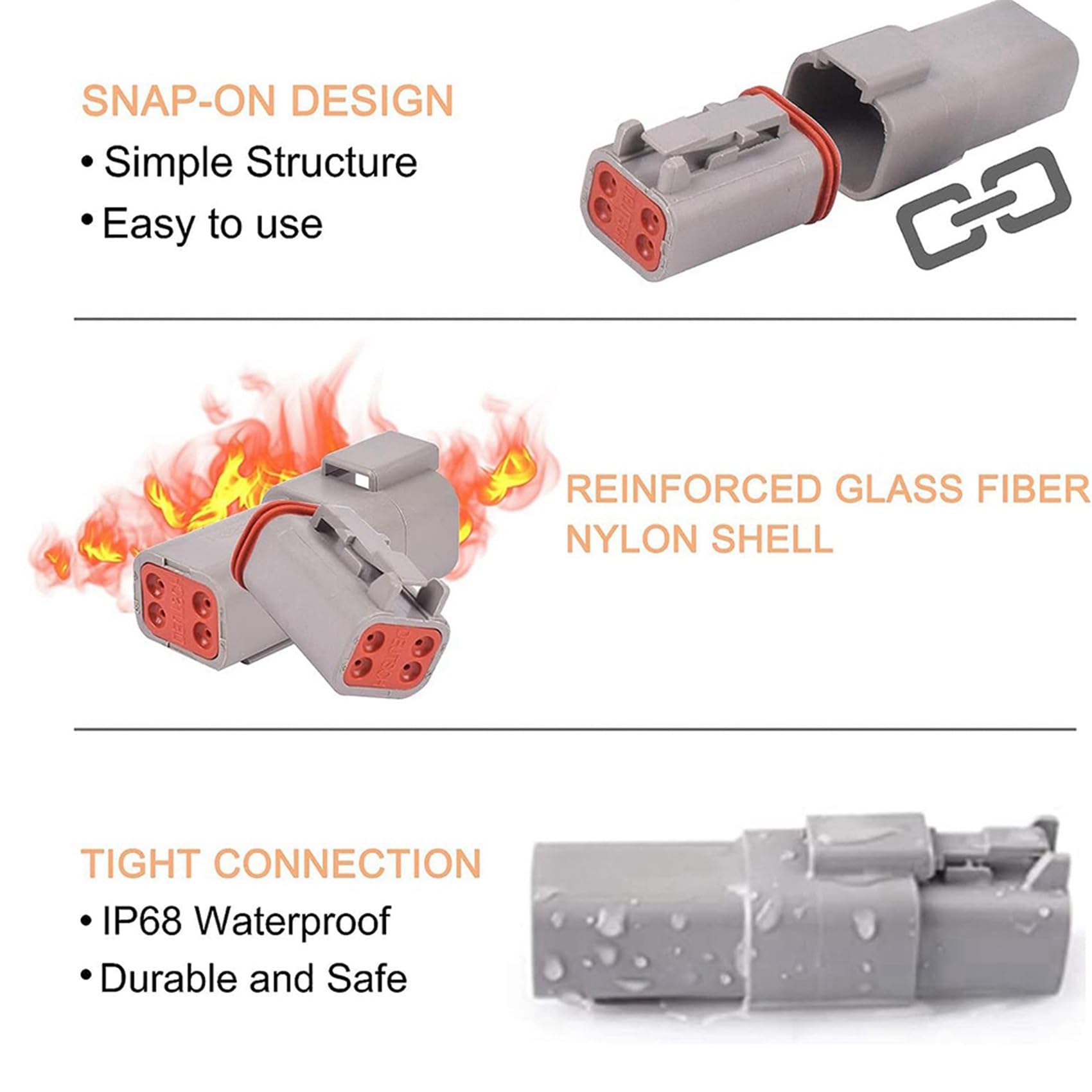 Kit di 24 connettori serie DT 2 3 4 6 8 12 connettori pin IP68 impermeabile Automotive connettori elettrici spina
