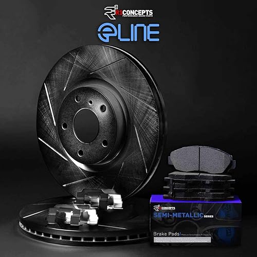 Miniatura 2 de R1 Concepts Front Brakes and Rotors Kit Front Brake Pads Brake Rotors and Pads Semi Metallic Brake Pads and Rotors Hardware Kitfits 1985-2012 Nissan