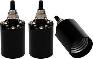 E26 Light Socket,JNXQWE Phenolic (Bakelite) Medium Base E26 Fixture Sock...