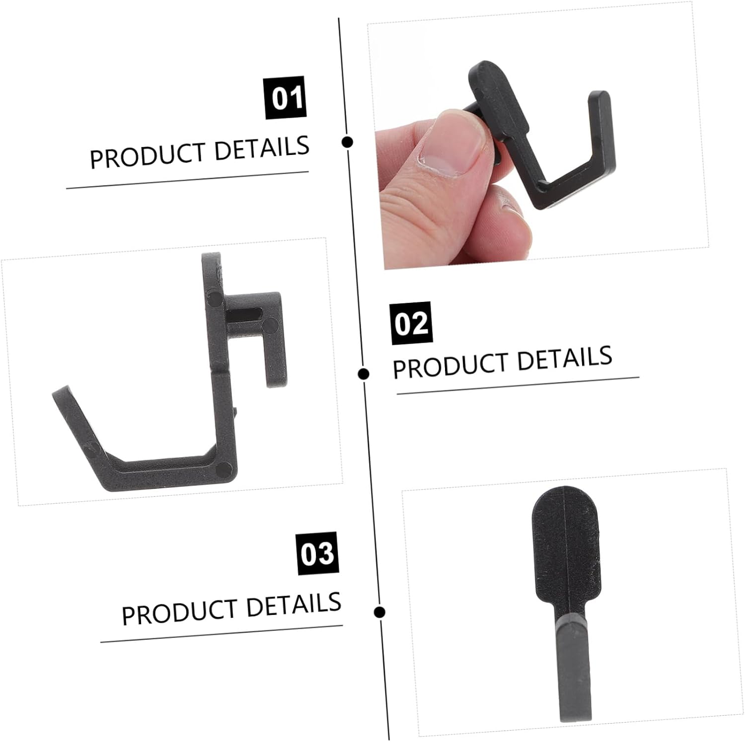 Ciieeo 20Pcs Peg Board Hooks for Storage Plastic Shelf Hangers for Garage Kitchen Bedroom Workshop Organization Display Hooks for Tools Supplies