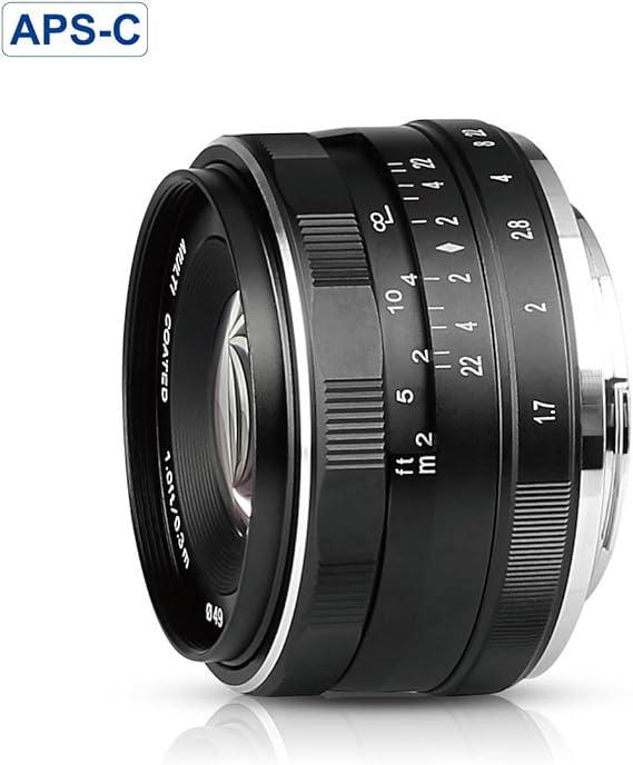 Meike 35mm F1.7 Large Aperture Manual Focus Prime Fixed Lens APS-C Compatible with Sony E-Mount Mirrorless Cameras NEX 3 3N NEX 5R NEX 6 7 A6600 A6400 A5000 A5100 A6000 A6100 A6300 A6500 A6700