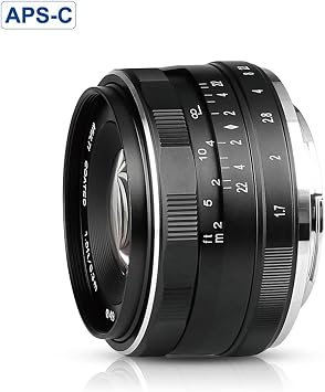 Meike 35mm F1.7 Large Aperture Manual Focus Prime Fixed Lens APS-C Compatible with Sony E-Mount Mirrorless Cameras NEX 3 3N NEX 5R NEX 6 7 A6600 A6400 A5000 A5100 A6000 A6100 A6300 A6500 A6700