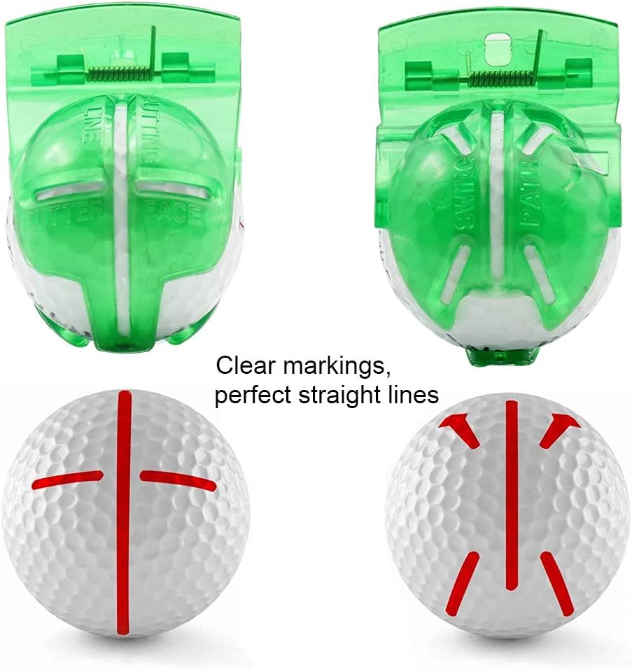 review HOW TRUE Golf Ball Marker Line Drawing Alignment Putting Tool Kit, 4 Marker(Red, Green, Black,Blue)