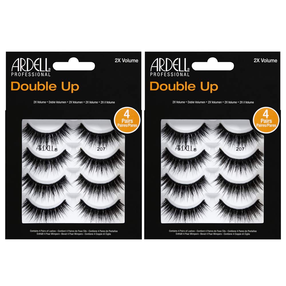 Ardell Lashes Double Up 207 - Lightweight Dramatic Full Volume False Eyelashes 2 Pack