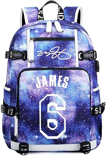 FANwenfeng Mochila luminosa James para jugador de baloncesto, mochila de viaje para hombres y mujeres (estilo 19)