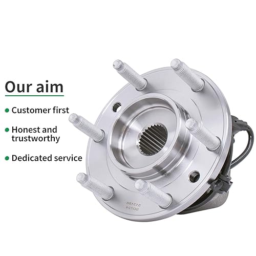 Miniatura 6 de HICKS 513188 Conjunto de rodamiento de cubo de rueda delantera compatible con Chevy Trailblazer 2002-2009, GMC Envoy 2002-2009, Saab 9-7x 2005-2009,