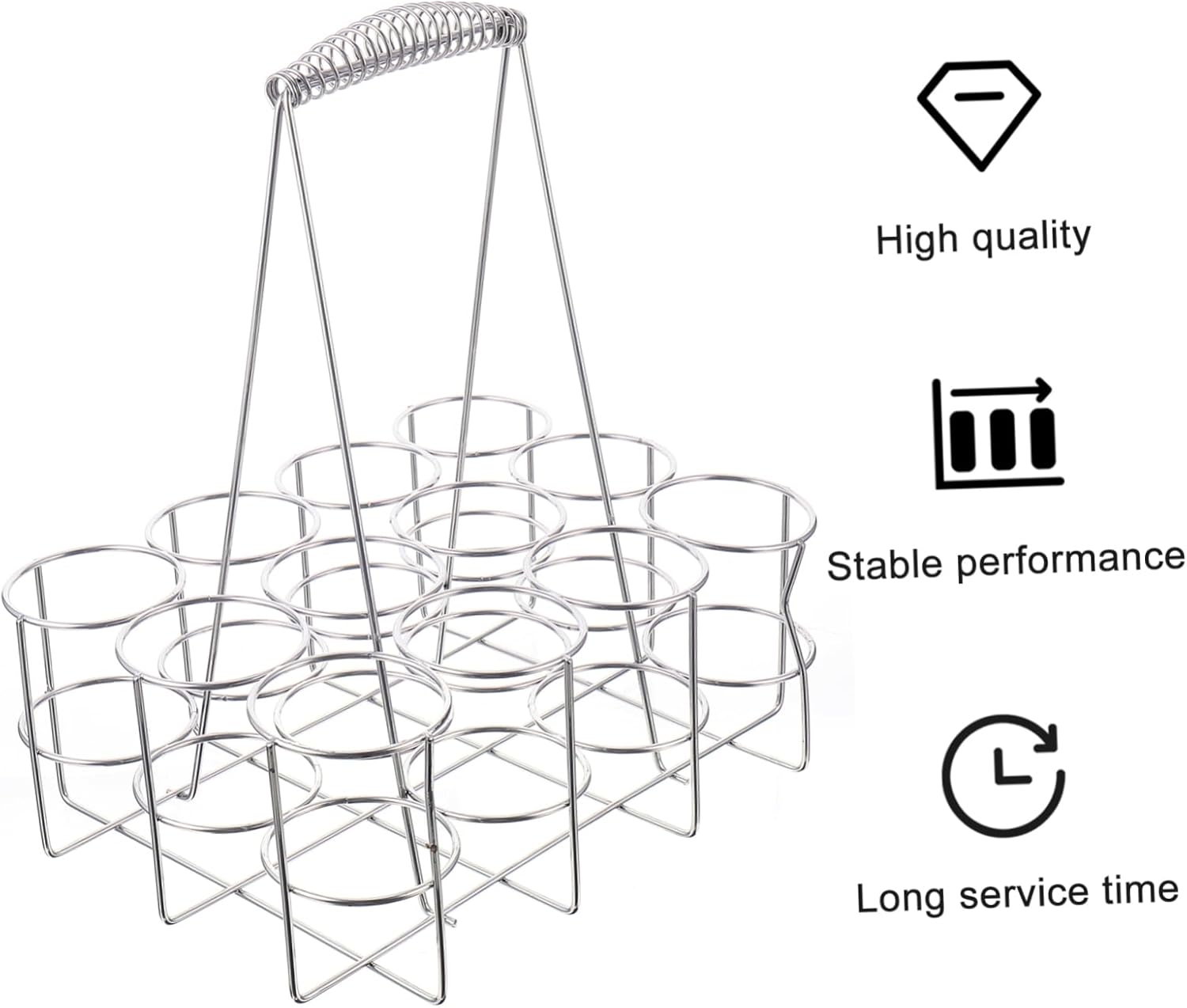 1pc Craft Beer Holder Sturdy Design Bottle Metal Beer Rack Portable Organizer for Bbqs and Parties for Home and Outdoor Use