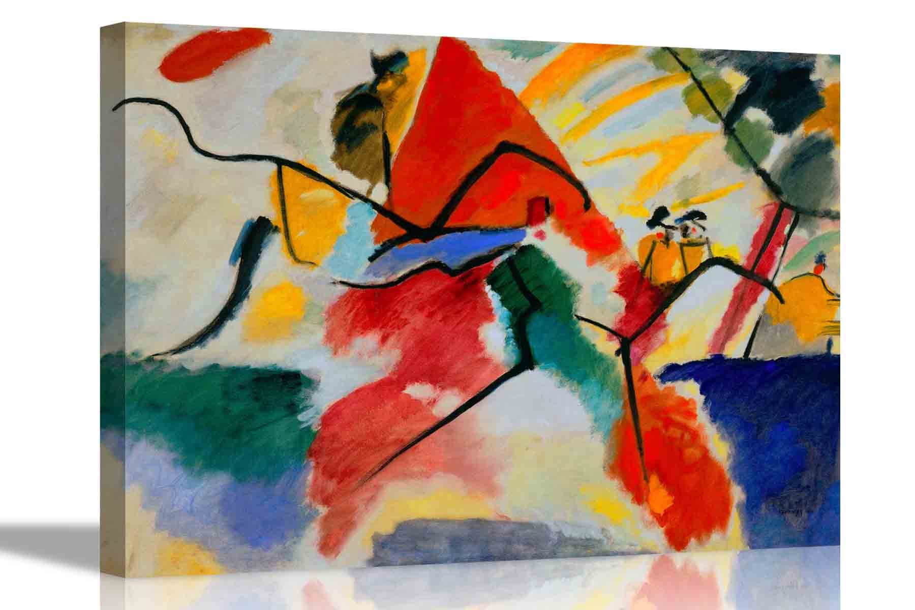 Artley Prints Multicoloured Impression 5 By Wassily Kandinsky Canvas Pictures Framed Prints Wall Art Home Office Work Artwork 101 X 76Cm (40 X 30 Inches)