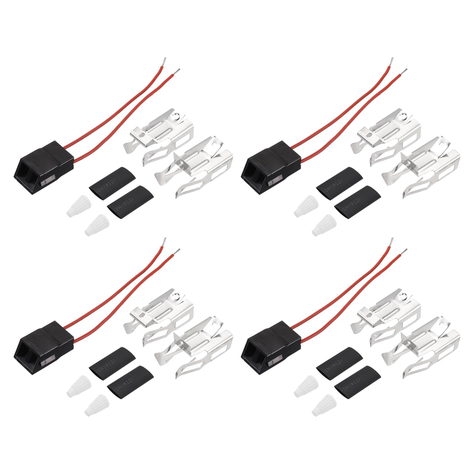 Muiltvoe 4 Pcs ERR117 Range Stove Element Plug, Range Burner Receptacle Kit Terminal Block for Electric Stove Replaces WB17X210, 330031, 550226