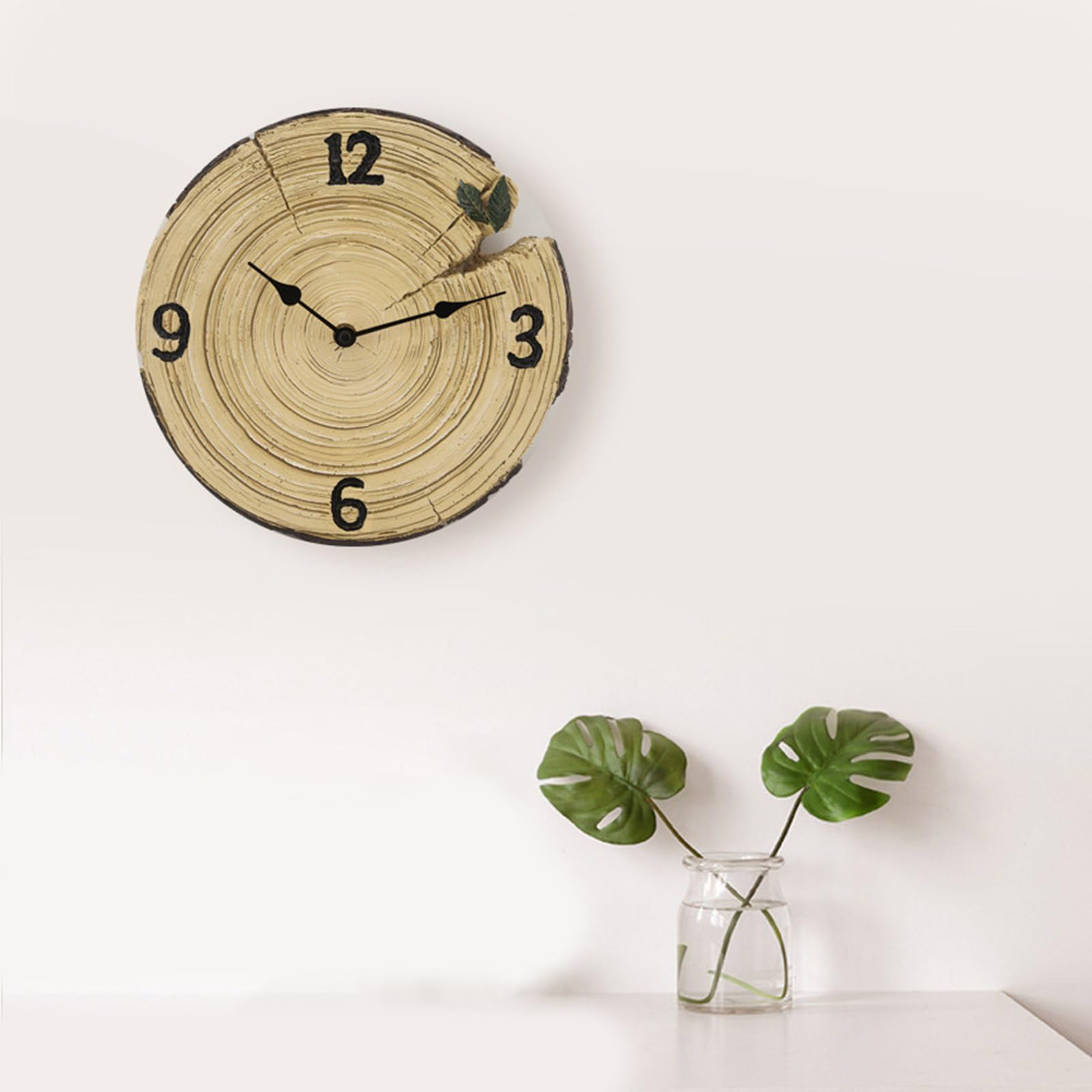 Horloge murale ronde de 25 cm pour l'extérieur avec affichage précis de l'heure pour cuisine, chambre à coucher, salon, bord de piscine
