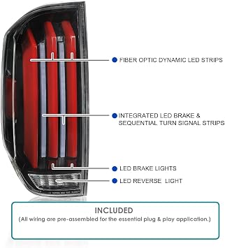 SPEC-D TUNING Full LED Tail Lights For 2014-2021 Toyota Tundra