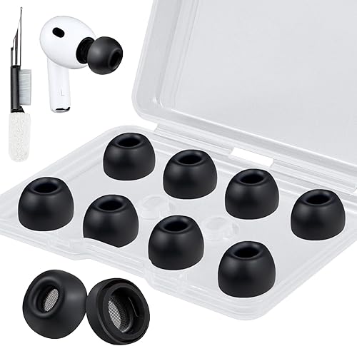 Vista 13 de SOULWIT Auriculares de silicona para AirPods Pro 3 (3ª generación 2025), almohadillas de repuesto Pro3 con kit de limpieza (blanco/surtido)
