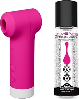 LOVENSE Fizz Stimulateur Clitoridien et Lube, Lubrifiant à Base d'Eau