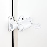 Vista 5 de 4 paquetes de pestillos de cierre automático, cerradura de puerta de resorte blanca, pestillo de resorte de aleación de aluminio resistente