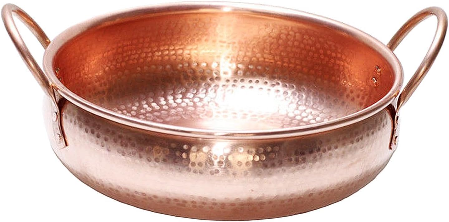 槌目加工銅鍋 36cm 多用途調理鍋 家庭用キャンプ用 変形複合