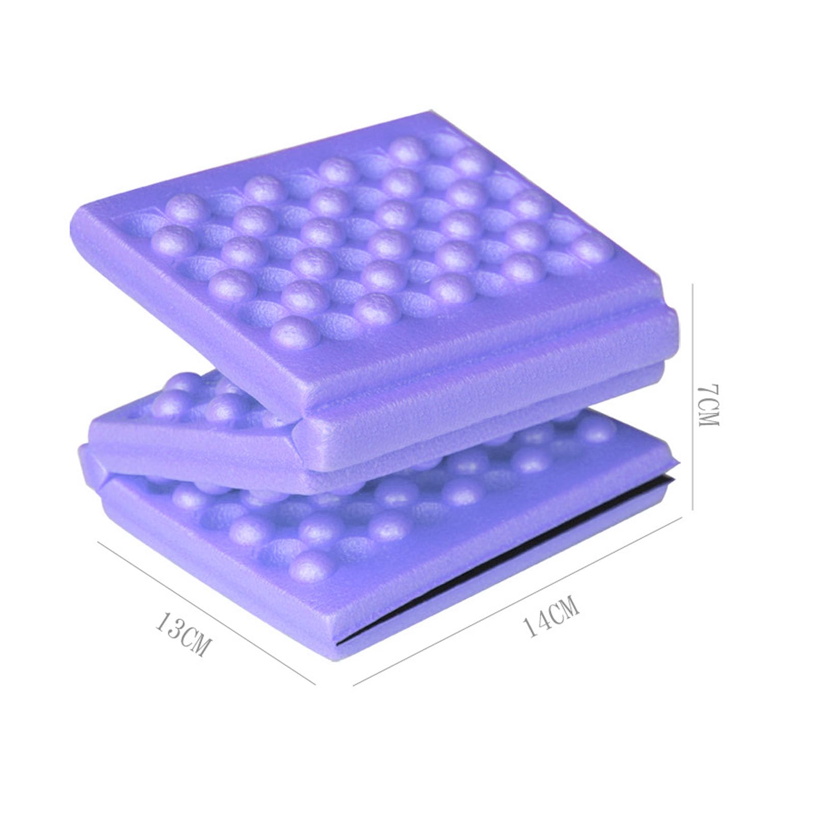 equlup Portable Foam Cushion Sitting Pad, Outdoor Foldable Camping Cushion Seat Beehive 6 Folding Stadium Cushion Mat for Outdoor Camping Hiking (Purple)