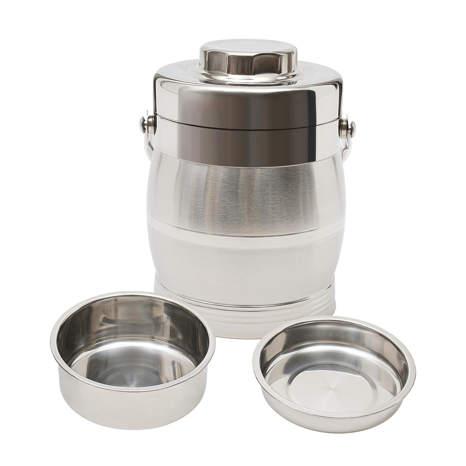 Fiambrera aislada de acero inoxidable, diseño de 3 capas, 1,4 l, capacidad térmica, recipiente para alimentos caliente y frío, para oficina, escuela, exterior, a prueba de fugas, apto para