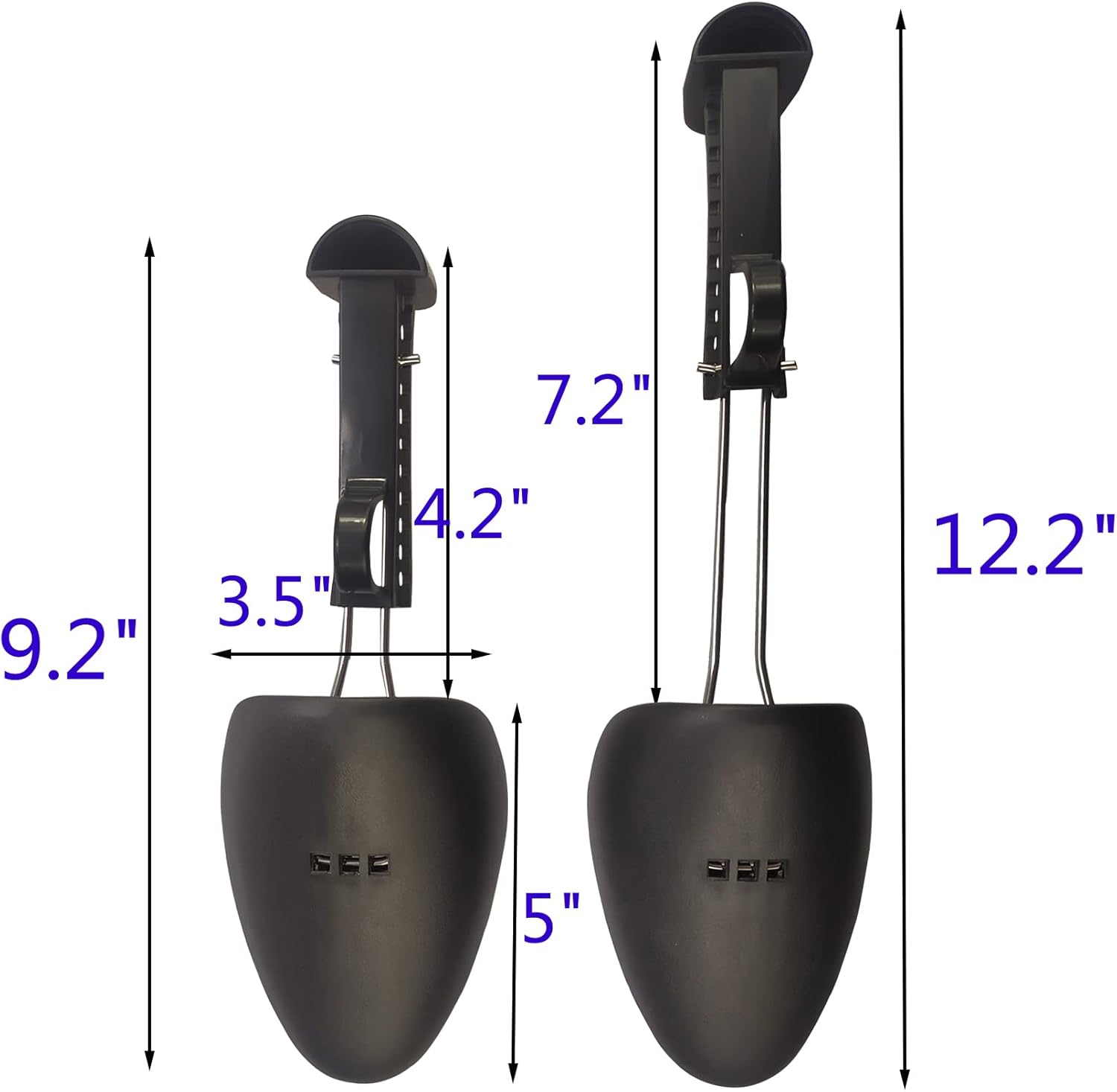 Shoe Trees for Sneakers 18 Pairs Black Shaper Plastic Men Shoe Stretcher Shape Boot Holder